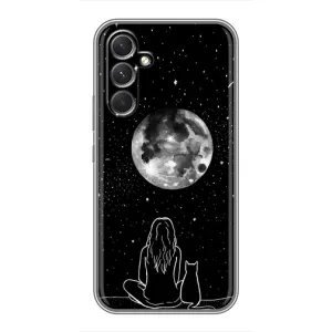 Чехол с рисунком кот на Samsung Galaxy S26 Edge (Девушка с котом)