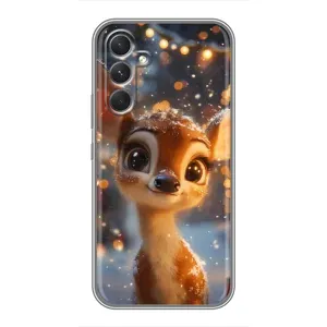 Яскравий чохол для Samsung Galaxy S26 Edge з Зимові Оленята (Оленятко серед гірлянд)