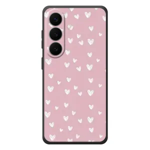Чохол з розовим принтом для Samsung Galaxy S26 FE (Сердечки на рожевому)