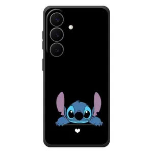 Чехол с принтом Стич на Samsung Galaxy S26 Plus (Стич на черном)