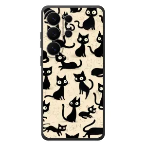 Чехол с рисунком кот на Samsung Galaxy S26 Ultra (Черные коты)