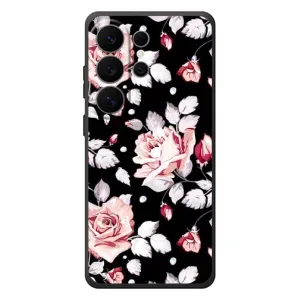Чехлы с Цветами для Samsung Galaxy S26 Ultra (VPrint) (Цветочки на черном)