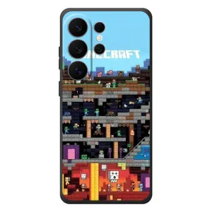 Чехол Майнкрафт на Samsung Galaxy S26 Ultra (AlphaPrint) Minecraft (фон Minecraft)