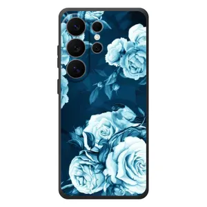 Чехлы (ART) Цветы на Samsung Galaxy S26 Ultra (VPrint) (Голубые Бутоны)