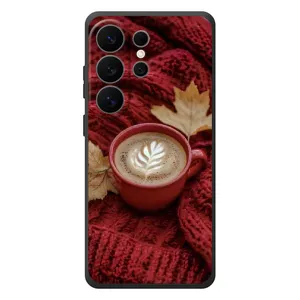 Чехол с уникальным дизайном «Осень с кофе» для Samsung Galaxy S26 Ultra (Кофе на пледе)