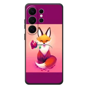Чехлы с картинкой Лисички для Samsung Galaxy S26 Ultra (VPrint) (Лисичка с розочкой)