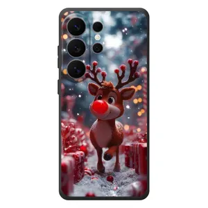 Яркий чехол для Samsung Galaxy S26 Ultra с Зимними Оленятами (Олень среди подарков)