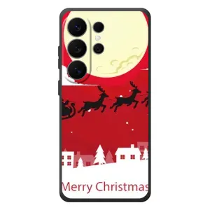 Рождественские Чехлы для Samsung Galaxy S26 Ultra (VPrint) (Санта с оленями)