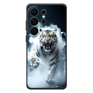 Чехол с картинкой «Хищники» для Samsung Galaxy S26 Ultra (Белый тигр в дыму)