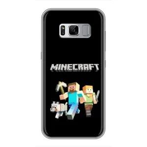 Чехол Майнкрафт на Samsung Galaxy S8 Plus, G955 (AlphaPrint) Minecraft (герои Minecraft)