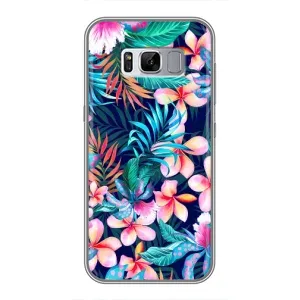 Чехол для Самсунг Галакси С8 Плюс G955 - с принтом (Дизайнерские) (AlphaPrint) (Красочные цветы)