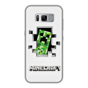 Чехол Майнкрафт на Samsung Galaxy S8 Plus, G955 (AlphaPrint) Minecraft (крипер Майнкрафт)