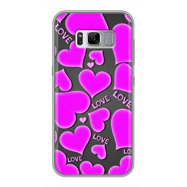 Чехол с принтом «Pink hearts» для Samsung Galaxy S8 Plus (G955)