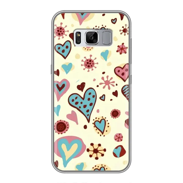 Чехол с принтом «Сердечки» для Samsung Galaxy S8 Plus (G955)