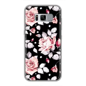 Чехлы с Цветами для Samsung Galaxy S8, G950 (VPrint) (Цветочки на черном)