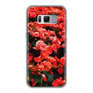 Чехлы с Цветами для Samsung Galaxy S8, G950 (VPrint) (Цветы красные)