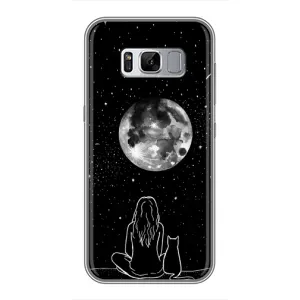 Чохол з малюнком кіт на Samsung Galaxy S8, G950 (Дівчина з котом)