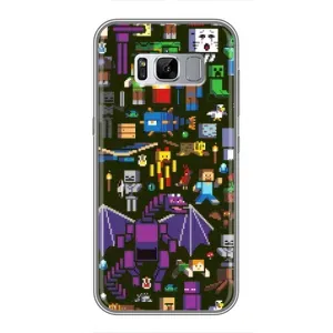 Чехол Майнкрафт на Samsung Galaxy S8, G950 (AlphaPrint) Minecraft (Коллаж Майнкрафт)