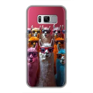 Чохол з принтом стильні тварини для Samsung Galaxy S8, G950 (Лами в окулярах)