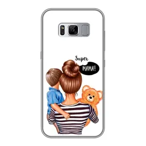 Чохол з друком для Samsung Galaxy S8, G950 - (Мама з дитинкою) (AlphaPrint) (Мама з синочком)