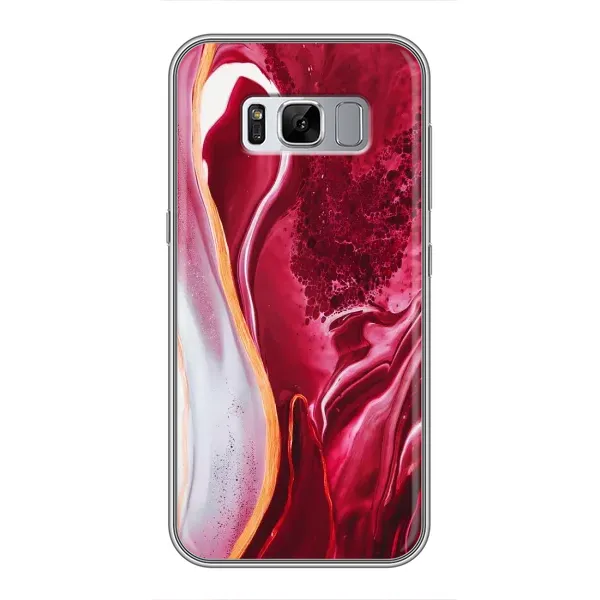 Чехол с принтом «Мрамор красный» для Samsung Galaxy S8 (G950)
