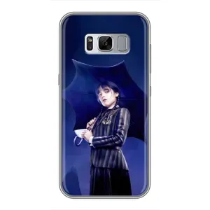 Чехлы Венсдей на Samsung Galaxy S8, G950 Уэнсдей (AlphaPrint) (Уэнздей с зонтом)