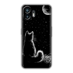 Чохол з принтом для Samsung Galaxy XCover7 Pro (AlphaPrint) Модні коти (Котик і місяць)