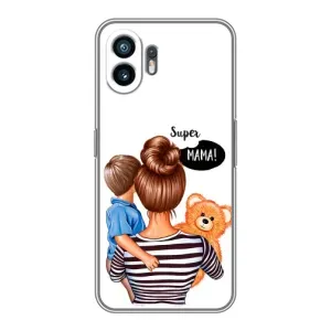 Чехол с печатью для Samsung Galaxy XCover7 Pro - (Мама с ребенком) (AlphaPrint) (Мама с сыном)