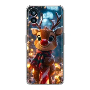 Яркий чехол для Samsung Galaxy XCover7 Pro с Зимними Оленятами (Олень с шарфом)