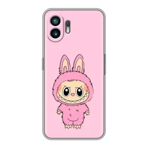 Чехол с Лабубу на Samsung Galaxy XCover7 Pro (Розовый Лабубу)