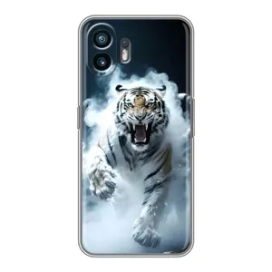 Чохол з картинкою 'Хижаки' для Samsung Galaxy XCover7 Pro (Білий тигр у диму)