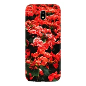 Чехлы с Цветами для Samsung Galaxy J5 2017, (J530F европейская версия) (VPrint) (Цветы красные)