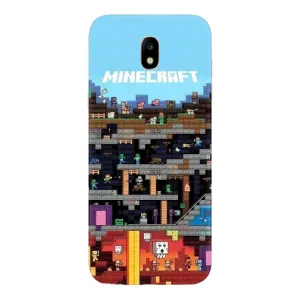 Чохол Майнкрафт на Samsung Galaxy J5 2017, (J530F европейская версия) (AlphaPrint) Minecraft (фон Minecraft)