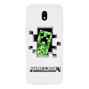 Чохол Майнкрафт на Samsung Galaxy J5 2017, (J530F европейская версия) (AlphaPrint) Minecraft (кріпер Майнкрафт)