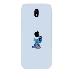 Чехол с принтом Стич на Samsung Galaxy J7 2017 (J730F EU) (Stitch apple)