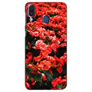 Чехлы с Цветами для Samsung Galaxy M20 (M205) (VPrint) (Цветы красные)