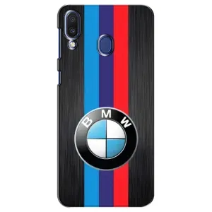 Чехол для Самсунг М20 - с принтом БМВ (AlphaPrint) (Лого BMW)