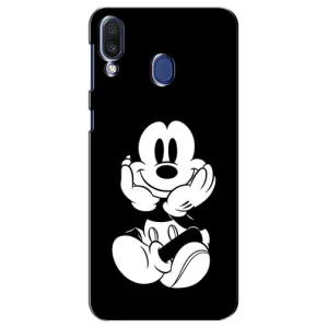 Эксклюзивный чехол для Samsung Galaxy M20 (M205) (AlphaPrint - Мультяшные) (Микки на черном)