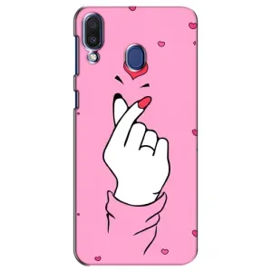 Чохол з принтом для Samsung Galaxy M20 (M205) (AlphaPrint - Знак сердечка)