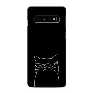 Чохол з малюнком кіт на Samsung Galaxy S10e (Байдужий кіт)