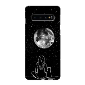 Чохол з малюнком кіт на Samsung Galaxy S10e (Дівчина з котом)