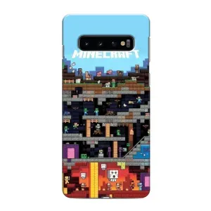 Чехол Майнкрафт на Samsung Galaxy S10e (AlphaPrint) Minecraft (фон Minecraft)