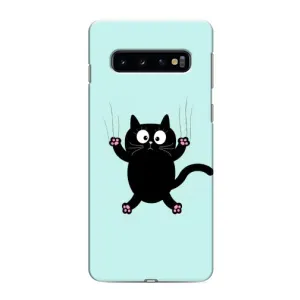Чохол з принтом для Samsung Galaxy S10e (AlphaPrint) Модні коти (Падаючий кіт)