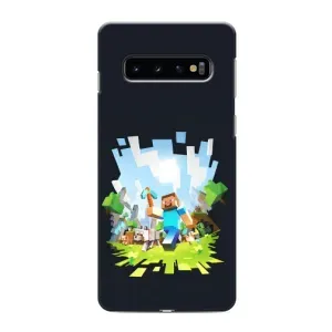 Чехол Майнкрафт на Samsung Galaxy S10e (AlphaPrint) Minecraft (персонажи Minecraft)