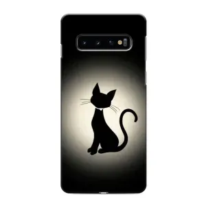 Чохол з принтом для Samsung Galaxy S10e (AlphaPrint) Модні коти (Силует котика)