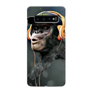 Чохол з Мавпами Samsung Galaxy S10e - (AlphaPrint) (В навушниках)