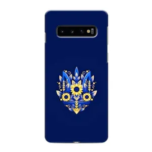 Чехлы для Samsung Galaxy s10 Plus Укр. Символика (AlphaPrint) (Цветочный Герб)