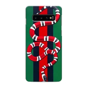 Чехлы ГУЧЧИ для Самсунг С10 Плюс (AlphaPrint) (Gucci змия)