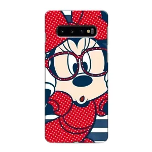 Эксклюзивный чехол для Samsung Galaxy s10 Plus (AlphaPrint - Мультяшные) (Маус в очках)