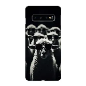 Чохол з принтом стильні тварини для Самсунґ Ґелексі S10 Плюс (Овечка в окулярах)